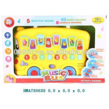 Baby Toy,B/O Musical Cartoon Car Toy,Educational Toy Musical Bus